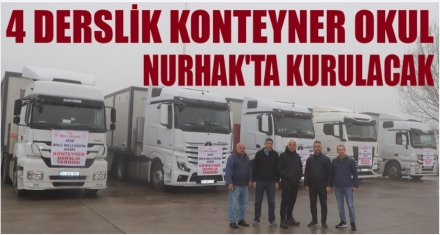 4 DERSLİK KONTEYNER OKUL NURHAK'TA KURULACAK