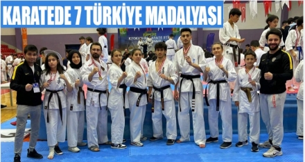 KARATE'DE 7 TÜRKİYE MADALYASI