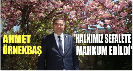 ÖRNEKBAŞ 'HALKIMIZ SEFALETE MAHKUM EDİLDİ'