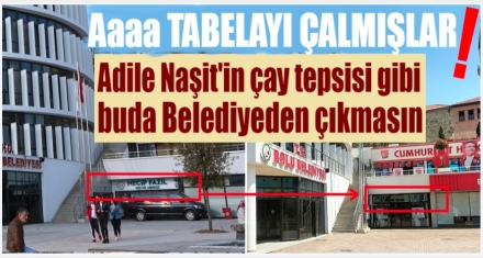 BELEDİYE NECİP FAZIL TABELASINI KALDIRDI