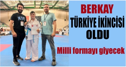 Berkay Türkiye İkincisi Oldu