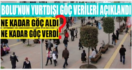 BOLU'NUN YURTDIŞI GÖÇ HARİTASI AÇIKLANDI  