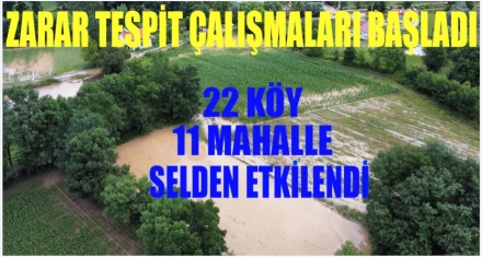 ZARAR TESPİT ÇALIŞMALARI BAŞLADI 