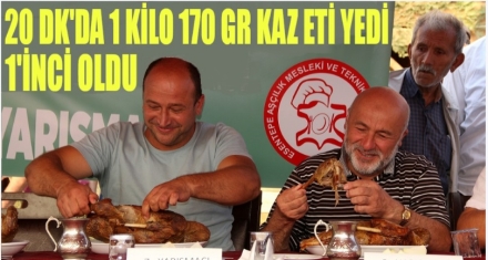 1 KİLO 170 GRAM KAZ ETİ YEDİ ÇEYREK ALTINI ALDI 
