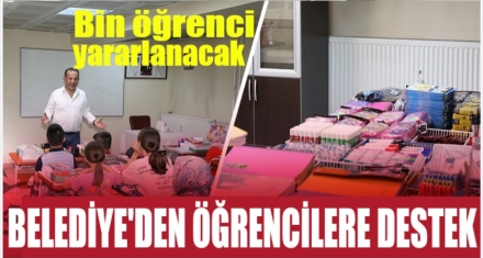 Belediye'den 1000 öğrenciye destek