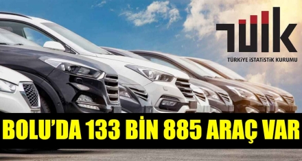 BOLU'DA 133 BİN 885 ARAÇ VAR