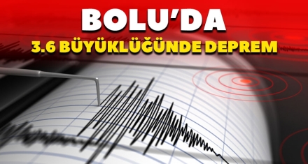 BOLU'DA 3.6 BÜYÜKLÜĞÜNDE DEPREM 