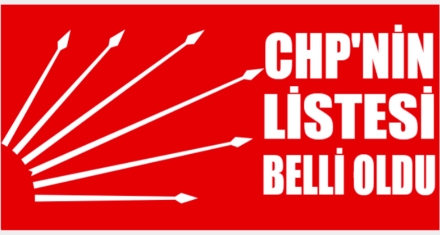 CHP'NİN LİSTESİ BELLİ OLDU