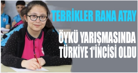 RANA TÜRKİYE BİRİNCİSİ OLDU 