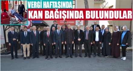 VERGİ HAFTASINDA KAN BAĞIŞI YAPTILAR