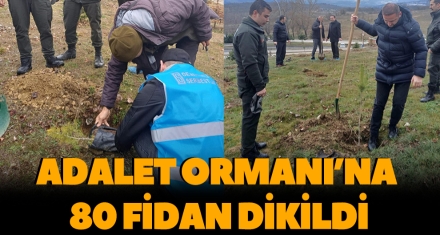 ADALET ORMANI'NA 80 FİDAN DİKİLDİ