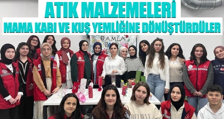 BAİBÜ'LÜ GENÇLER ÇEVREYE DUYARLI PROJEYLE ATIK MALZEMELERİ MAMA KABI VE KUŞ YEMLİĞİNE DÖNÜŞTÜRDÜLER