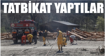 Tatbikat yaptılar 
