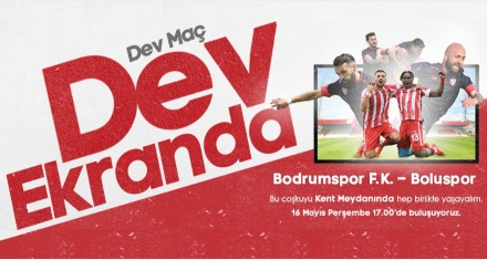 MAÇ İÇİN DEV EKRAN KURULACAK 