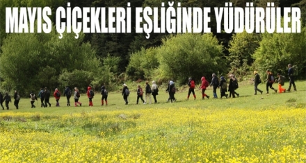 MAYIS ÇİÇEKLERİ EŞLİĞİNDE YÜRÜDÜLER 
