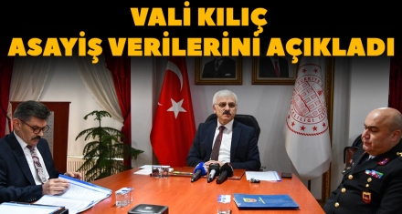 VALİ KILIÇ ASAYİŞ VERİLERİNİ AÇIKLADI