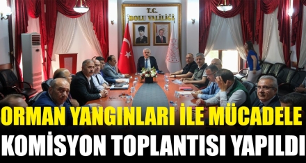 ORMAN YANGINLARI İLE MÜCADELE KOMİSYON TOPLANTISI YAPILDI