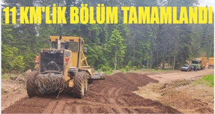 11 kilometrelik üst yapı işi tamamlandı.
