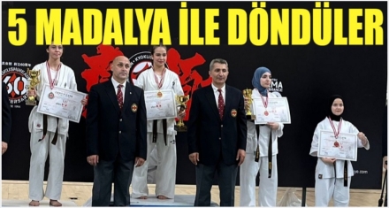 5 madalya ile döndüler 