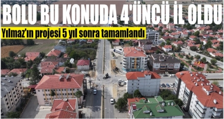BOLU BU KONUDA 4'ÜNCÜ İL OLDU