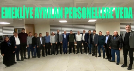 Emekliye ayrılan personele veda 