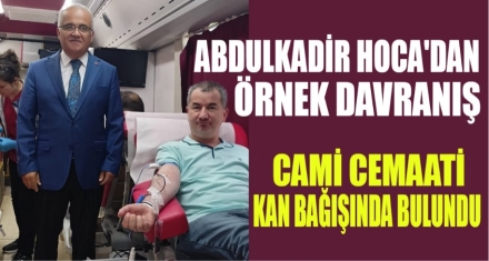 Cami cemaati kan bağışında bulundu