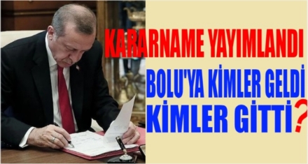 KARARNAME YAYIMLANDI