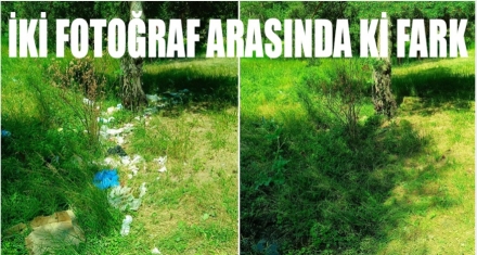 ÇÖPLERİ ONLAR TOPLADI 