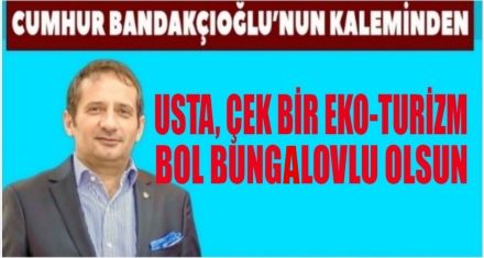 USTA, ÇEK BİR EKO-TURİZM BOL BUNGALOVLU OLSUN!