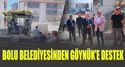 BOLU BELEDİYESİNDEN GÖYNÜK'E DESTEK