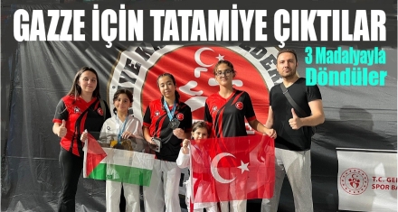 Gazze'ye umut için tatamiye çıktılar