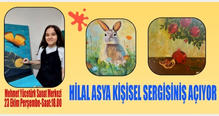 Hilal Asya kişisel sergisini açıyor