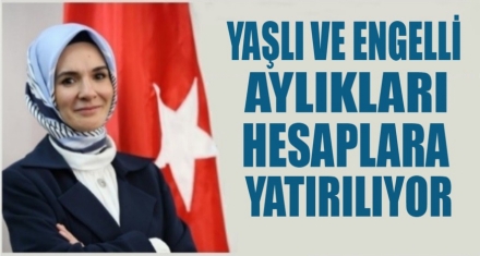 YAŞLI VE ENGELLİ AYLIKLARI HESAPLARA YATIRILIYOR
