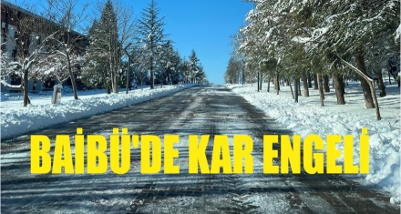 BAİBÜ'DE KAR ENGELİ