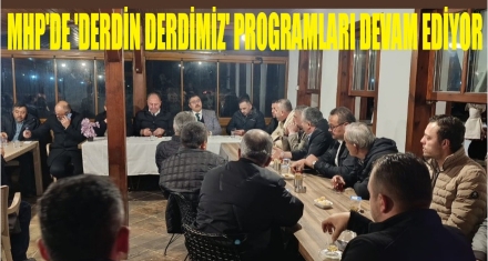 MHP'DE ‘DERDİN DERDİMİZDİR' PROGRAMLARI DEVAM EDİYOR