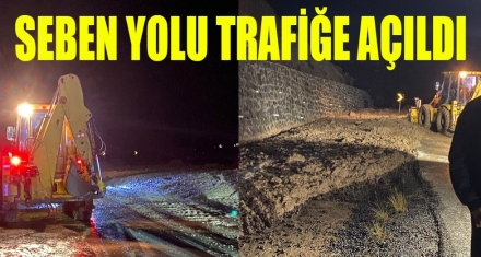 Seben yolu trafiğe açıldı
