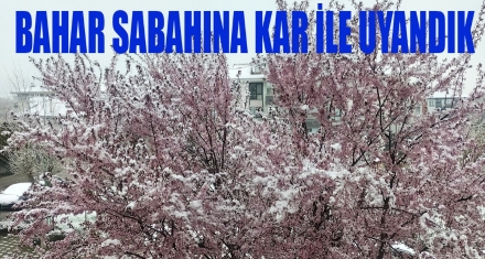 Bahar sabahına kar ile uyandık