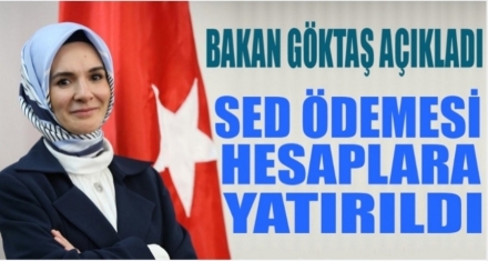 Nisan ayı SED ödemeleri hesaplara yatırıldı