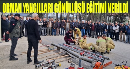 Orman yangınları gönüllüsü eğitimi verildi