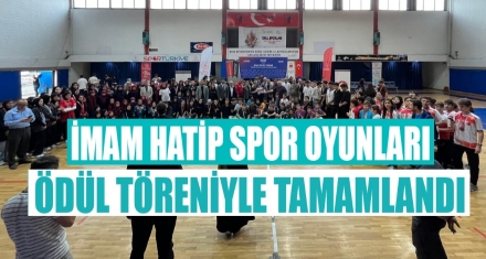 İMAM HATİP SPOR OYUNLARI ÖDÜL TÖRENİYLE TAMAMLANDI